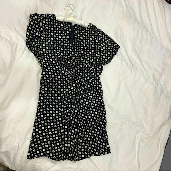 NWOT Madewell black w/white flowers dress, 6, - Picture 13 of 16